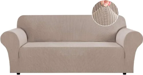 Vista 10 de Funda elástica para sofá Flamingo P de alto estiramiento, funda antideslizante para sofá de 3 cojines, protector lavable para muebles con mascotas