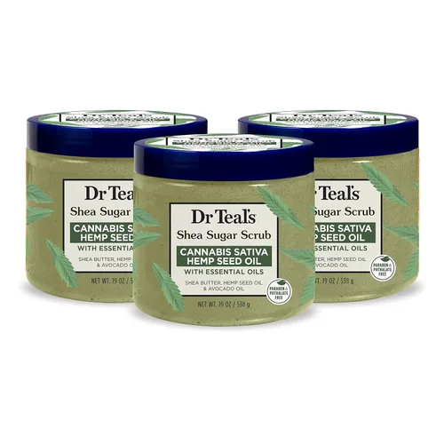 Vista 17 de Dr Teal's Exfoliante corporal de azúcar de karité, saúco negro con aceites esenciales, 19 onzas (paquete de 3)