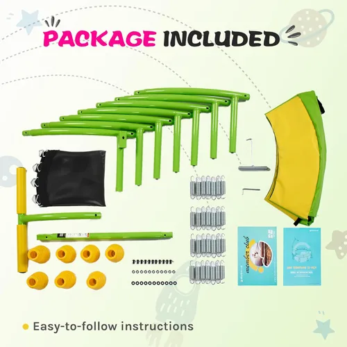 Vista 7 de SkyBound Trampolín interior de 36 pulgadas para niños – Trampolín interior para niños con mango – Trampolín para niños pequeños con tubo de acero