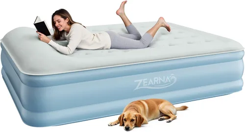 Vista 12 de Colchón de Aire Tamaño Twin con Bomba Incorporada Elevado, Colchón Inflable de 18" de Altura Cómoda, Cama de Aire Portátil Mejorada con Almohada