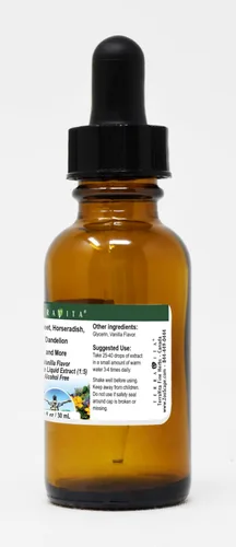 Vista 2 de Hígado complejo glycerite Extracto de líquido (1: 5) – Sabor a Vainilla (1 oz, Zin: 523613), 1
