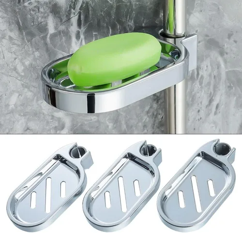 Vista 5 de Paquete de 2 jaboneras ajustables para baño, baño, ducha, jabonera, soporte para 0.866 in