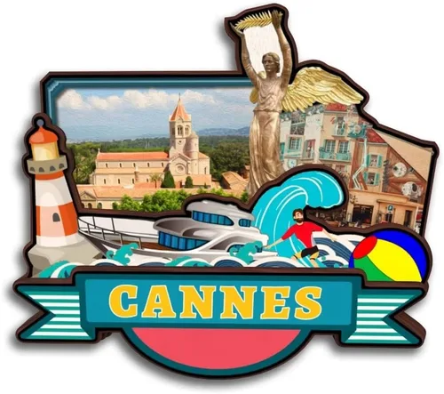 Vista 21 de Toulon Provence-Alpes-Cote d'Azur Francia - Imán para nevera Colección de madera 3D Madera hecha a mano recuerdos de la ciudad de viaje, imán