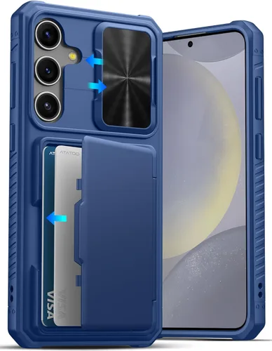 Vista 18 de ATATOO Funda tipo cartera para Samsung Galaxy S24, tarjetero integrado (almacena 4-5 tarjetas) y cubierta deslizante para cámara y soporte