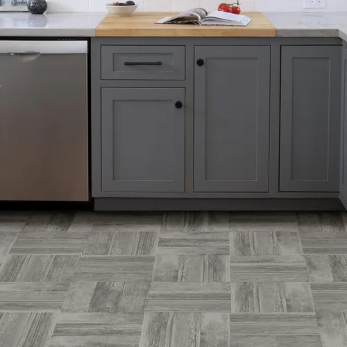 Vista 4 de FloorPops Vanleer - Azulejos de vinilo con aspecto de madera, resistentes al agua, 12 x 12 pulgadas, color gris, paquete de 10
