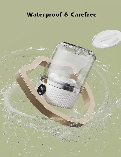 Vista 4 de Lavadora portátil, lavadoras de viaje compactas inalámbricas recargables para camping, lavadora de ropa interior, lavadora portátil