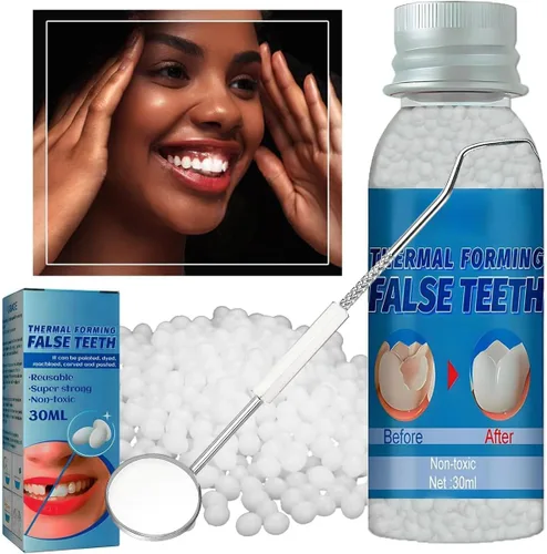 Vista 8 de Kit de reparación de dientes provisionales, kit de reemplazo provisional de dientes falsos para la restauración provisional de dentaduras postizas