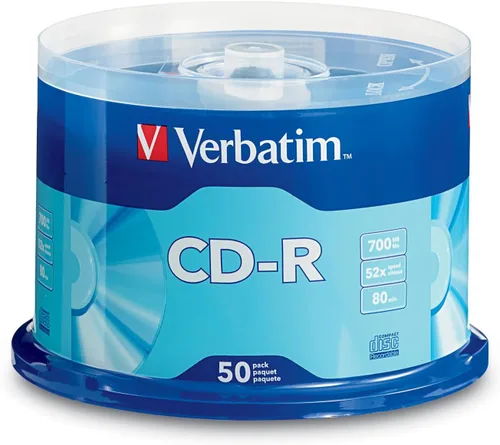 Vista 9 de Verbatim CD-R - Discos en blanco de 700 MB, 80 minutos, 52X, discos grabables para datos y música, paquete de 10 fundas delgadas