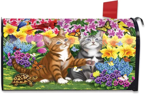 Briarwood Lane Garden Kittens Spring - Funda magnética para buzón para gatos