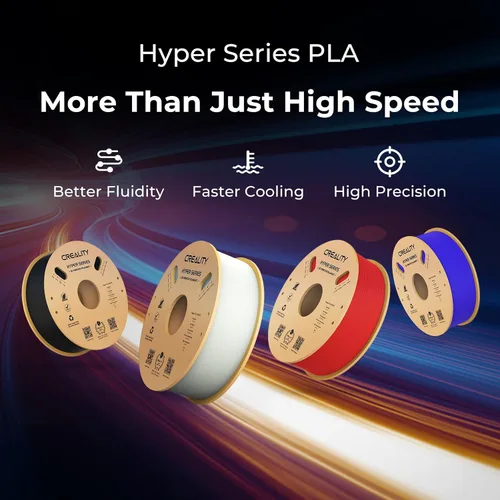 Vista 2 de Creality Hyper PLA Filamento de 1.75mm para K1 Max, Filamento de impresora 3D PLA diseñado para alta velocidad 600mm/s, 1kg (2.2lbs)/Bobina