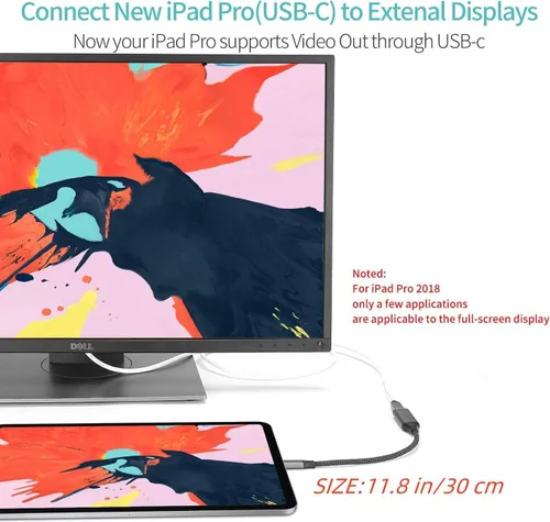 Vista 4 de Adaptador USB C a Mini Displayport (4K @60Hz), Thunderbolt 3 a Mini DisplayPort para iPhone 15/16/17 Series, M2-M4 MacBook, MacBook Air/Pro