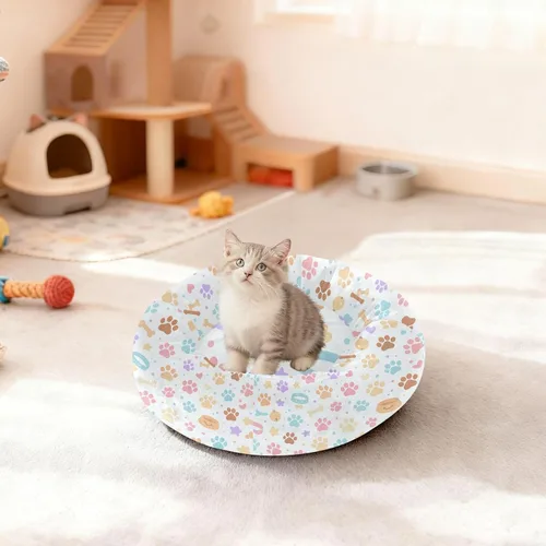 Vista 3 de Pet Dog Beds Relieve Stress Fluffy Cat Cave Bed for Small Size Pets Sleeping XS Dog Paws