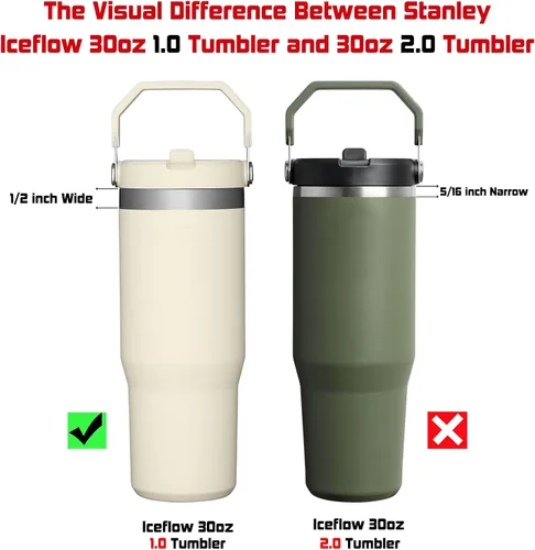 Vista 4 de ALINK Pajitas de repuesto para vaso Stanley IceFlow de 30 onzas, paquete de 6 popotes reutilizables de plástico negro compatibles con vaso IceFlow