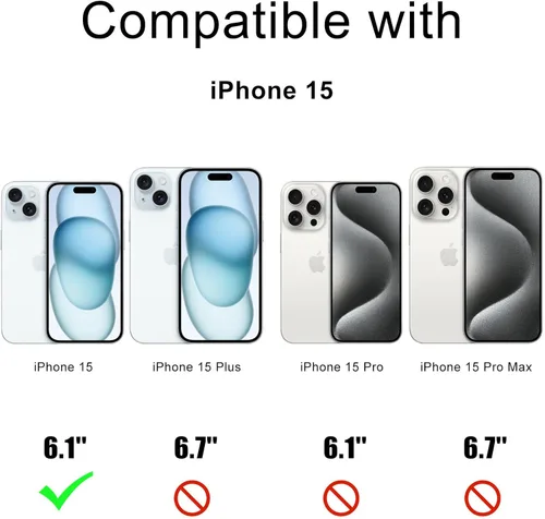 Vista 5 de Pepmune Funda para iPhone 15, Lindo Soporte de Astronauta 3D con [2 Protectores de Pantalla] [Protección de Cámara] Soporte Plegable Resistente a