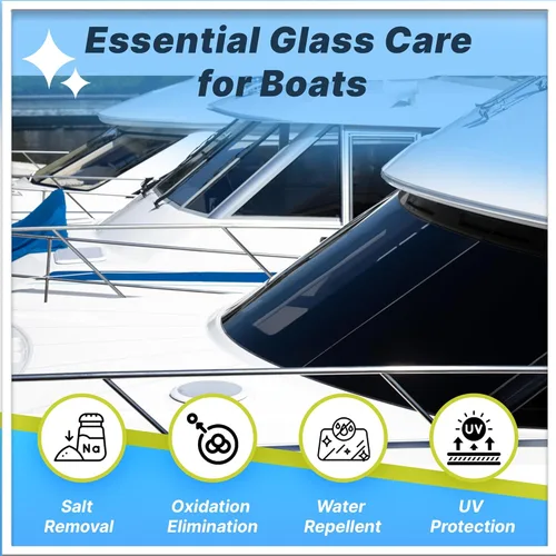 Vista 6 de Venco Clear X - Esmalte y protector de vidrio, kit de 16 onzas para eliminar el óxido, manchas quemadas, manchas de agua, protege y repele el agua