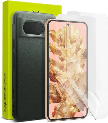 Ringke Onyx - Funda compatible con Google Pixel 8 [verde oscuro] + doble película fácil compatible con Google Pixel 8
