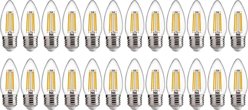 Vista 22 de FLSNT Bombillas LED de Araña Equivalentes a 40W, Bombillas LED Ámbar Regulables B11 E26 Base de Candelabro, 2200K Blanco Cálido, 330LM, Paquete de 6