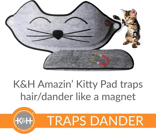 Vista 4 de K&H Pet Products EZ Mount - Cama de percha para ventana de gato, hamaca resistente para ventana de gato con ventosas fuertes, almohadilla de dormir