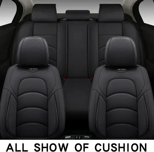 Vista 4 de NS YOLO Fundas de Asiento de Automóvil de Cobertura Completa Ajuste Universal para Automóviles SUVs Camionetas Pick-up con Cuero Sintético