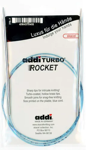 Vista 4 de Addi Turbo Lace - Agujas circulares para tejer, bronce blanco, 23.6 in, 0.059 in, 775-7 60 1,5