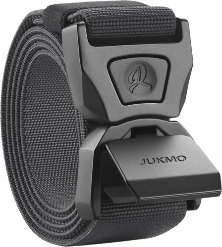 Vista 9 de JUKMO - Cinturón táctico de liberación rápida, cinturón de nailon para trabajo militar de 1.5 pulgadas con hebilla de cinturón de seguridad Verde