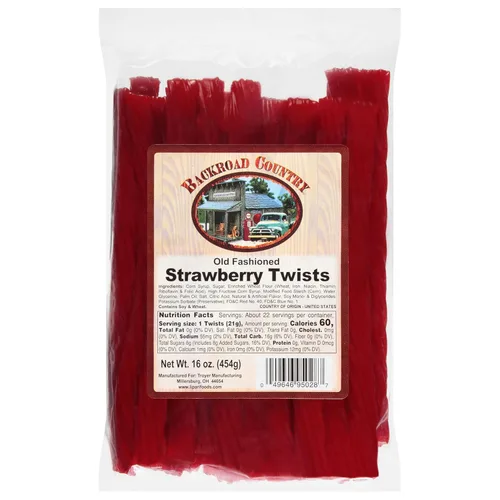Vista 5 de Backroad Country Old Fashioned Red Raspberry Twists - Caramelo de regaliz - Hecho en los Estados Unidos - 16 onzas (paquete de 2)