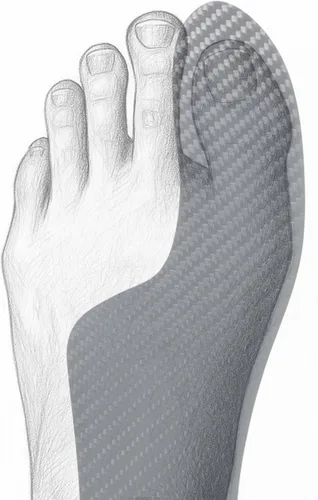 Vista 4 de Morton´s Extension Plantilla rígida ortopédica de fibra de carbono, 1 par, puntera de Morton, puntera de césped, Hallux Limitus, Hallux Rigidus