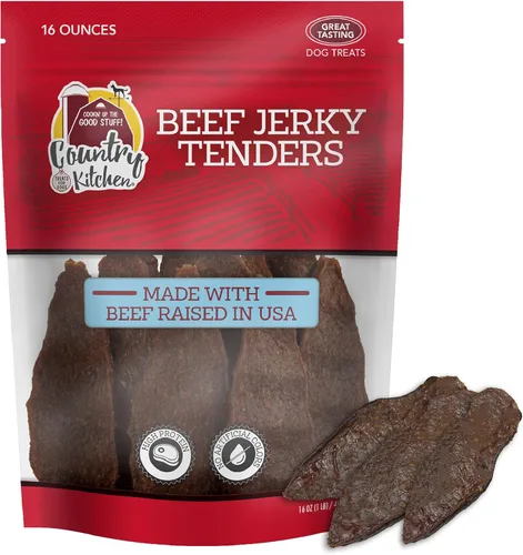 Country Kitchen Golosinas tiernas para perros, hechas con carne de res real, alta proteína, baja en grasa, sin colores artificiales, 16 onzas