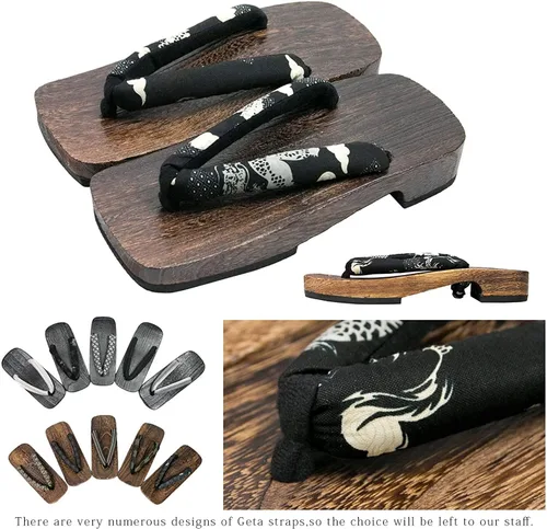 Vista 7 de KYOETSU Juego de 4 piezas Yukata para hombre C (cinturón Yukata/Kakuobi/cuerda Koshi-himo/Geta)