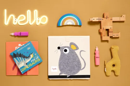 Vista 7 de Caja de almacenamiento 3 Sprouts, Caja de almacenaje, Gris (Grey Mouse)