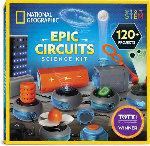 Vista 8 de National Geographic Circuit Maker - Kit de electrónica para niños con 40 proyectos de circuito eléctrico, juguete eléctrico STEM