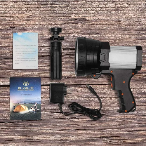 Vista 7 de BUYSIGHT Foco recargable, 1000,000 lúmenes, linterna grande de mano, linterna de mano, linterna ligera y súper brillante