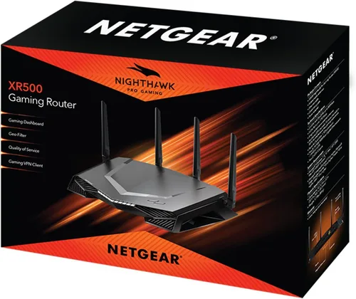 Vista 7 de NETGEAR Nighthawk Pro Gaming XR500 Router WiFi con 4 puertos Ethernet y velocidades inalámbricas de hasta 2.6 Gbps, AC2600, optimizado para ping