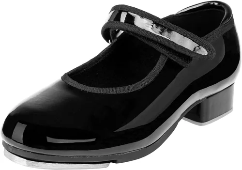 Stelle Tap Shoes - Zapatos de baile antideslizantes de piel sintética para niñas y niños pequeños y grandes