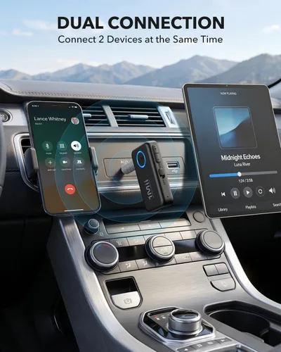 Vista 5 de 1Mii Receptor de música Bluetooth 5.3 para estéreo de coche/hogar, adaptador Bluetooth auxiliar para automóvil con control de volumen, soporta