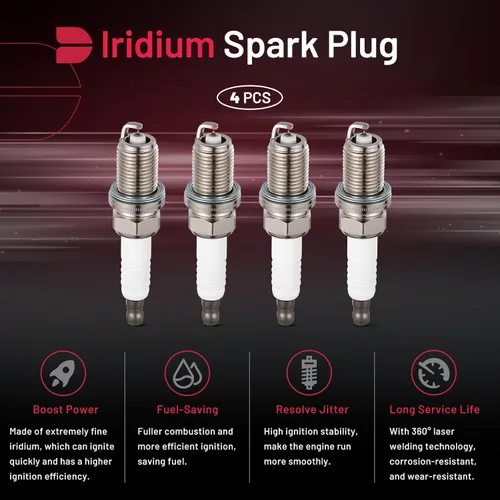 Vista 5 de BDFHYK 1675 Bujías de Iridio Compatibles con Audi A3 A4 A5 A6 Q3 Q5 R8 RS5 TT TT Quattro allroad, Beetle CC Eos Golf Golf R GTI Jetta Passat Passat