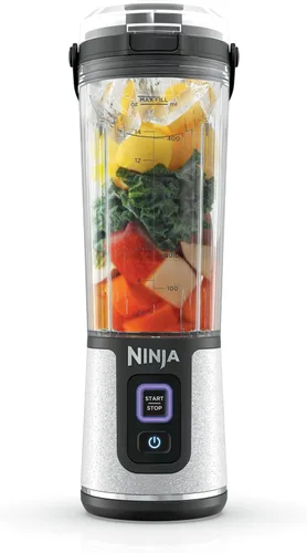 Vista 65 de Ninja BC155PS Blast - Licuadora portátil de dos unidades, inalámbrica, recipiente de 18 onzas, licuadora personal para batidos y smoothies, sin BPA
