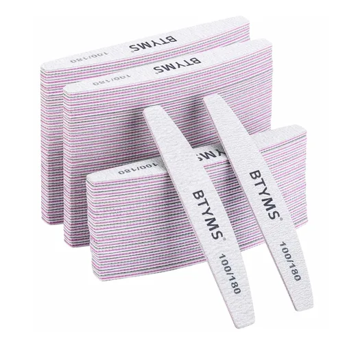 Vista 15 de BTYMS 10 piezas de limas de uñas de grano 100/180 - Tablas de esmeril de doble cara para uñas acrílicas, de gel y naturales