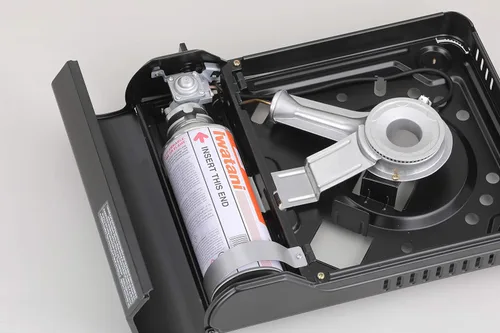 Vista 7 de Estufa de camping Iwatani Cassette Feu Butano VA-30, una, NEGRO