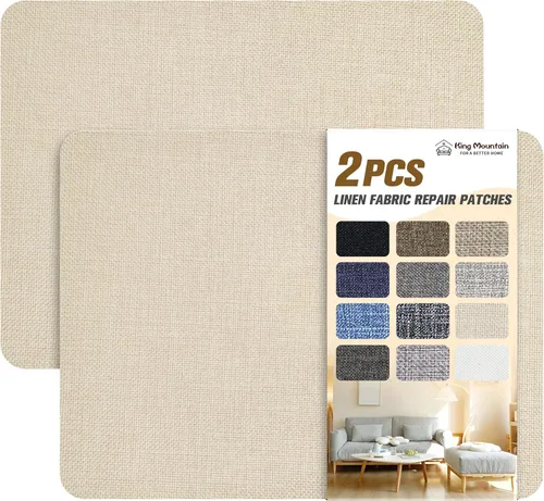 Vista 68 de KING MOUNTAIN Parches de reparación de lino grueso, parches de tela de lino autoadhesivos, tamaño extra de 8 x 11 pulgadas, multicolor, se pueden