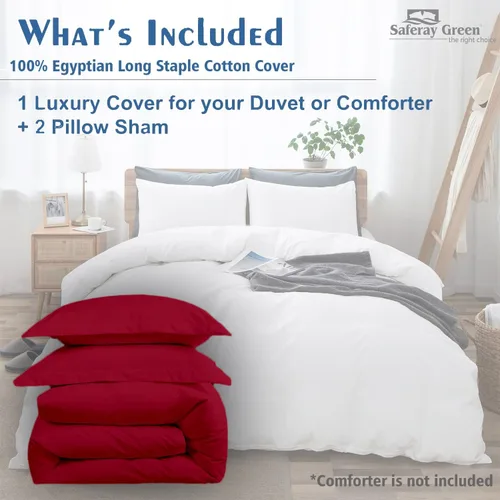 Vista 118 de Juego de funda de edredón color burdeos, tamaño individual, 1 funda de edredón con 2 fundas de almohada, 3 piezas, funda de edredón con cierre