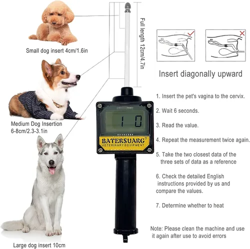 Vista 4 de Detector de ovulación de perros, probador de criador canino, máquina de cría de perros de inseminación artificial, práctica formulación