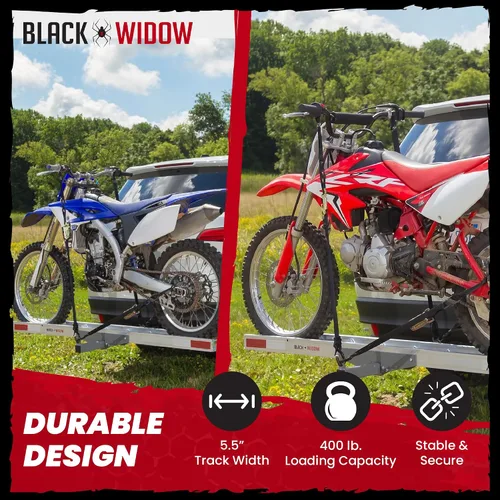 Vista 4 de Porta bicicleta/motocicleta Black Widow amc-400 gancho montado deportivo