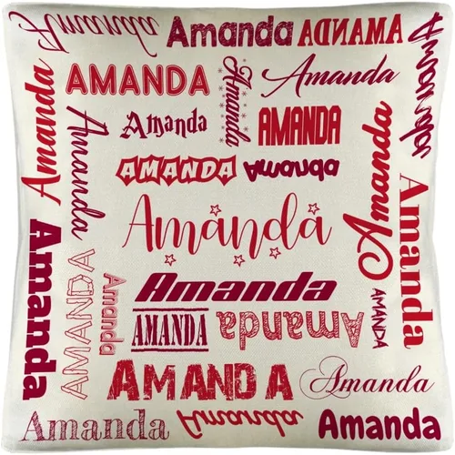 Vista 11 de Funda de almohada personalizada con nombre, fundas de almohada de lino con nombre personalizado, funda de almohada personalizada con tu nombre