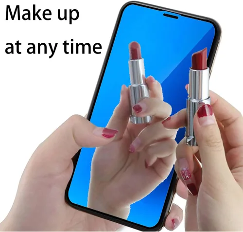 Vista 5 de Paquete de 2 vidrios templados de privacidad anti-azul para iPhone X/iPhone XS/iPhone 11 Pro Mirror Protector de pantalla anti-espía película