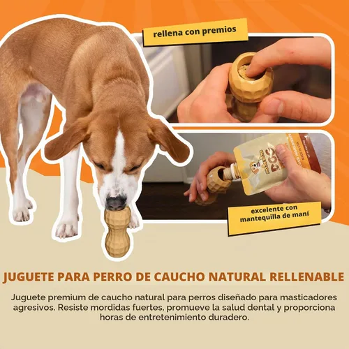 Vista 3 de Poochie Butter Juguete de mantequilla de maní natural para perros