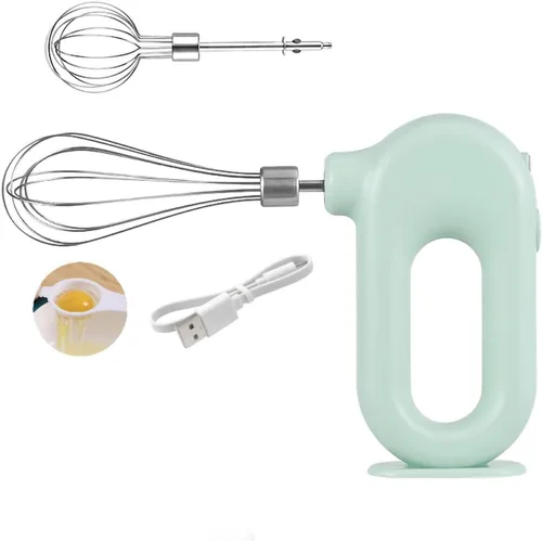 Vista 9 de 4 Speed Electric Hand Mixer, Mini 4 Speed Adjustable Cordless USB Rechargeable Electric Whisk Hand Mixer Portable Handheld Mixer 1500mAh Egg Beater