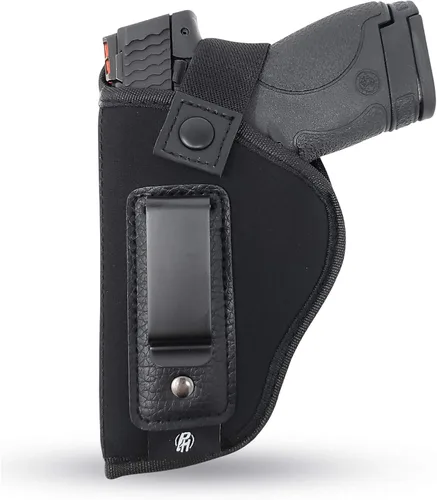 Vista 13 de Funda para pistola IWB de PH – Material suave de transporte oculto Interior suave Compatible con M&P Shield 0.354 in.40.45 Auto/Glock 19 26 27