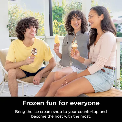 Vista 4 de Ninja CREAMi - Máquina para hacer helados y servir suaves, sorbete, batido, yogur congelado, programa bajo en calorías y más, 13 en 1, mango suave