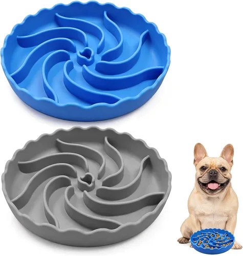 Vista 11 de SCHITEC Tazón de perro de alimentación lenta, cuenco de silicona de Púrpura